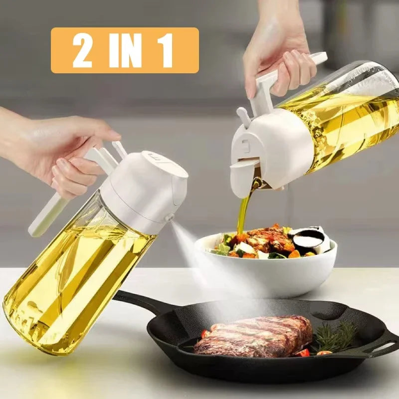 1-2PCS 2in1 Olive Oil Dispenser Bottle 500ml