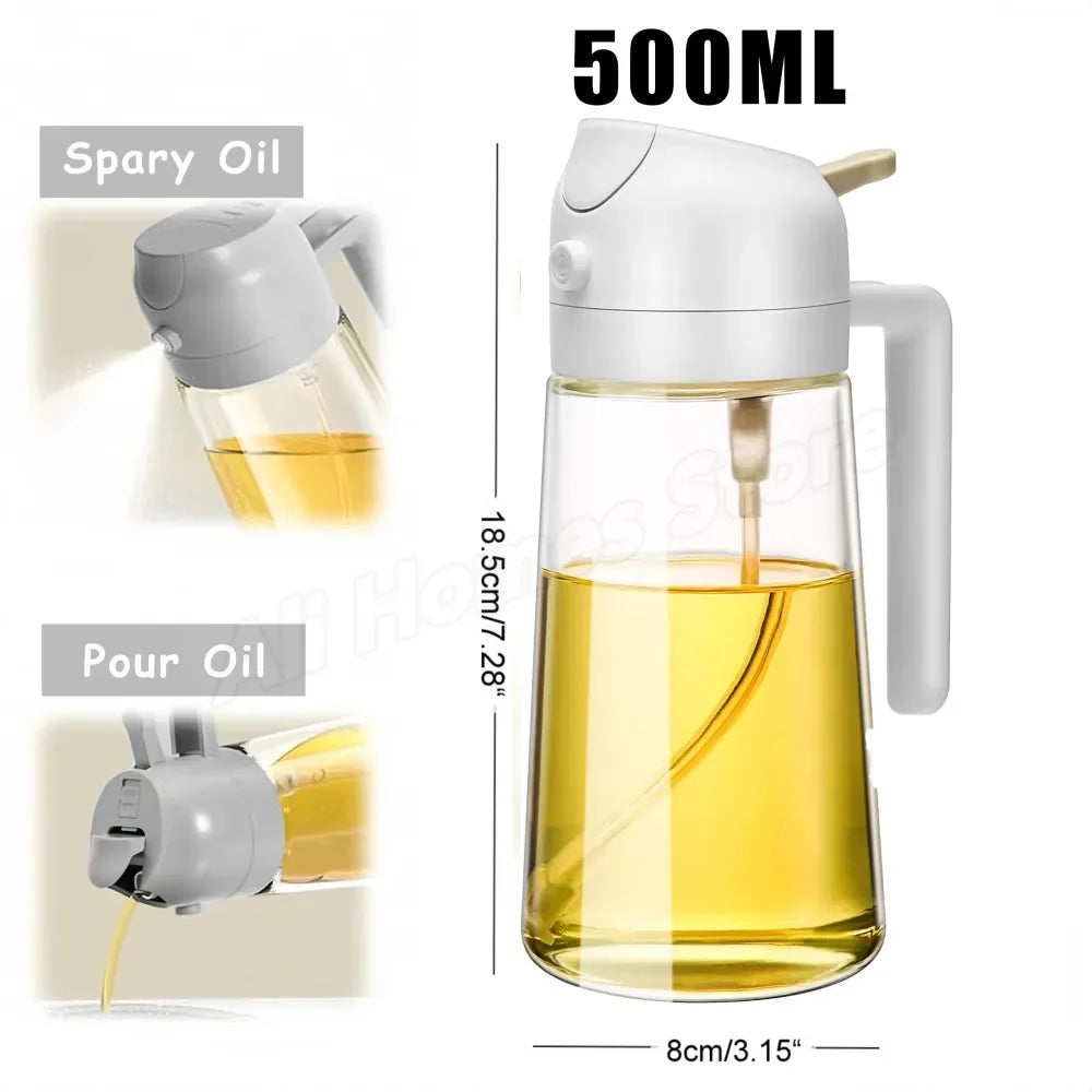 1-2PCS 2in1 Olive Oil Dispenser Bottle 500ml