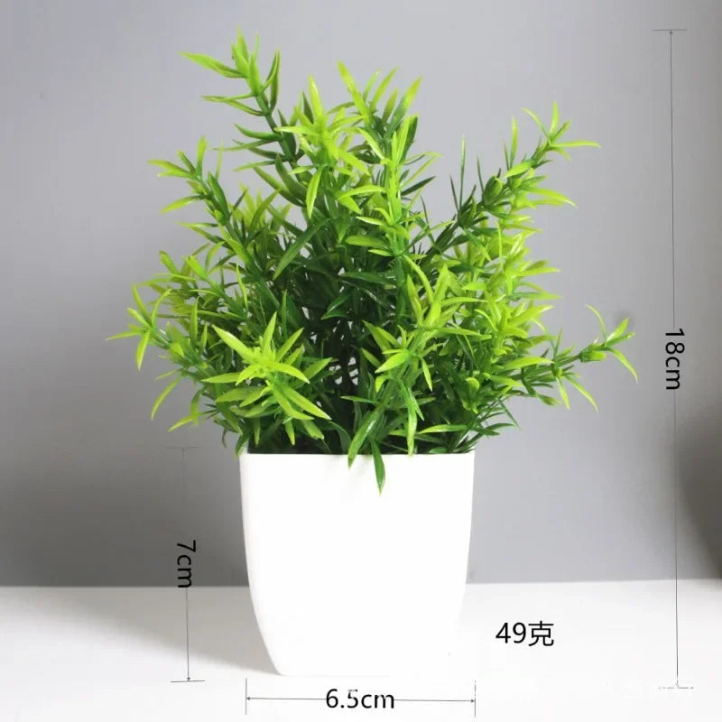 Artificial Bonsai Green Fake Plant Eucalyptus