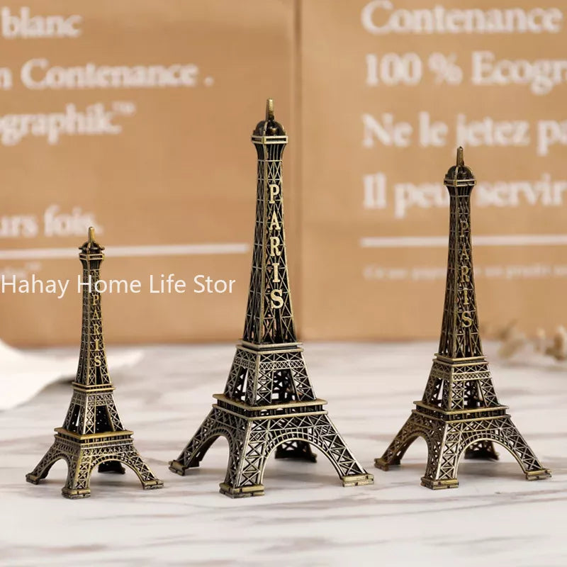 Bronze Paris Eiffel Tower Metal Crafts Home Decoration