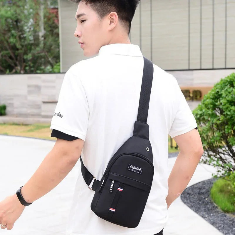 New Chest Bag Messenger Pack Men Simple - Water Resistant