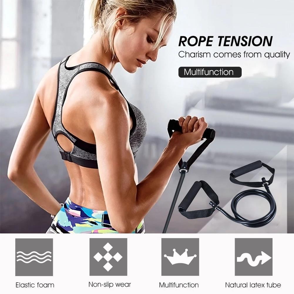 5 Levels Yoga Pull Rope TPE Resistance Bands with Handles