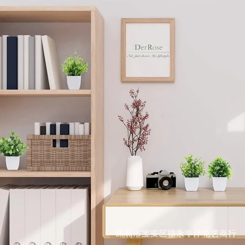 Artificial Bonsai Green Fake Plant Eucalyptus