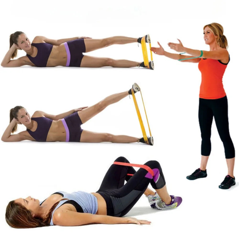 Gym Pilates Resistance Bands Portable Fitness Bodybuilding