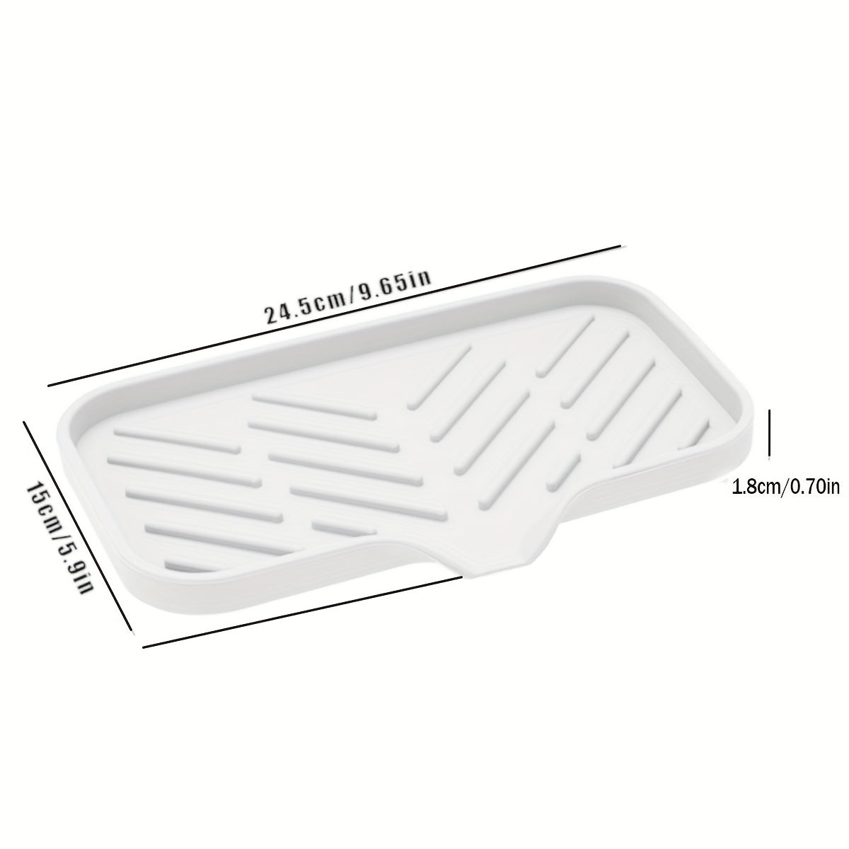 Sink Silicone Tray With Drain Soap Sponge