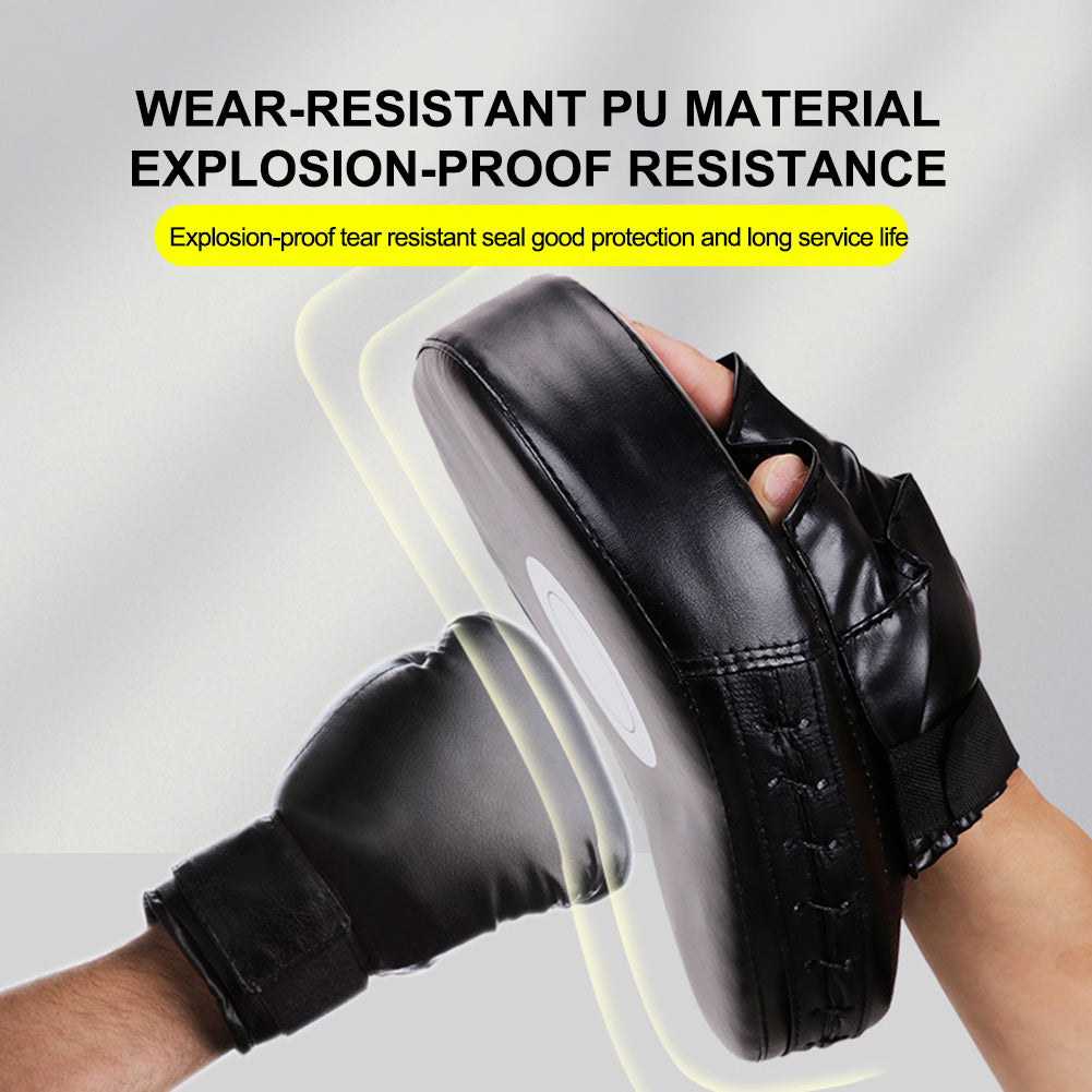 Kick Boxing Gloves Pad PU Leather Curved Punch