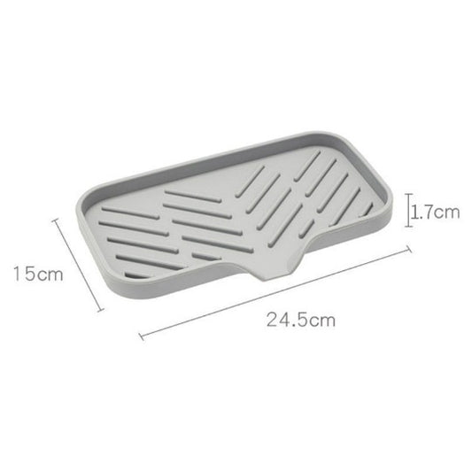 Sink Silicone Tray With Drain Soap Sponge
