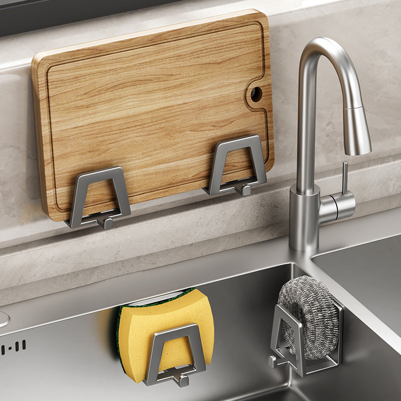 Stainless Steel Sponge Holder Self Adhesive Sink Drain