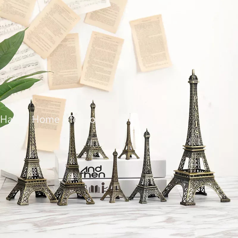 Bronze Paris Eiffel Tower Metal Crafts Home Decoration
