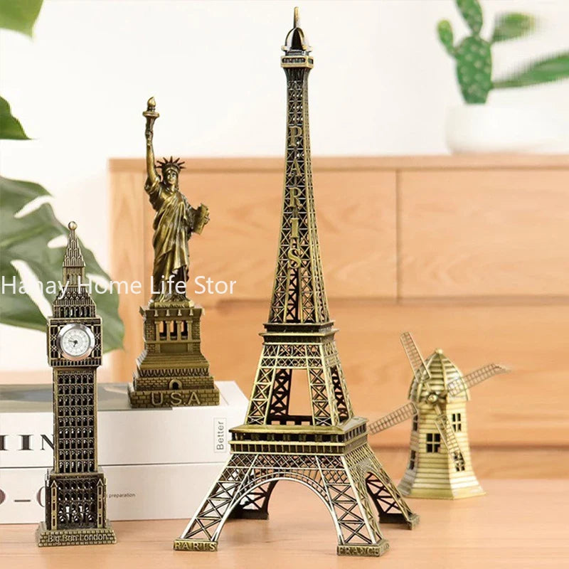 Bronze Paris Eiffel Tower Metal Crafts Home Decoration