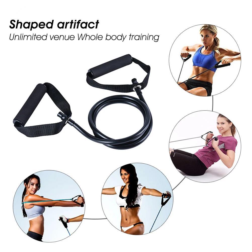 5 Levels Yoga Pull Rope TPE Resistance Bands with Handles