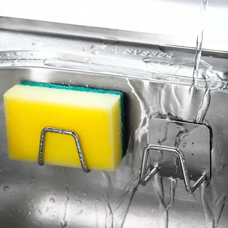 Stainless Steel Sponge Holder Self Adhesive Sink Drain