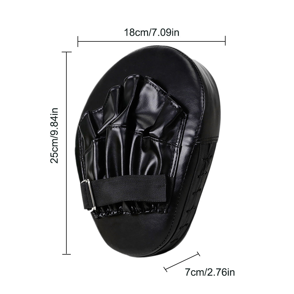 Kick Boxing Gloves Pad PU Leather Curved Punch